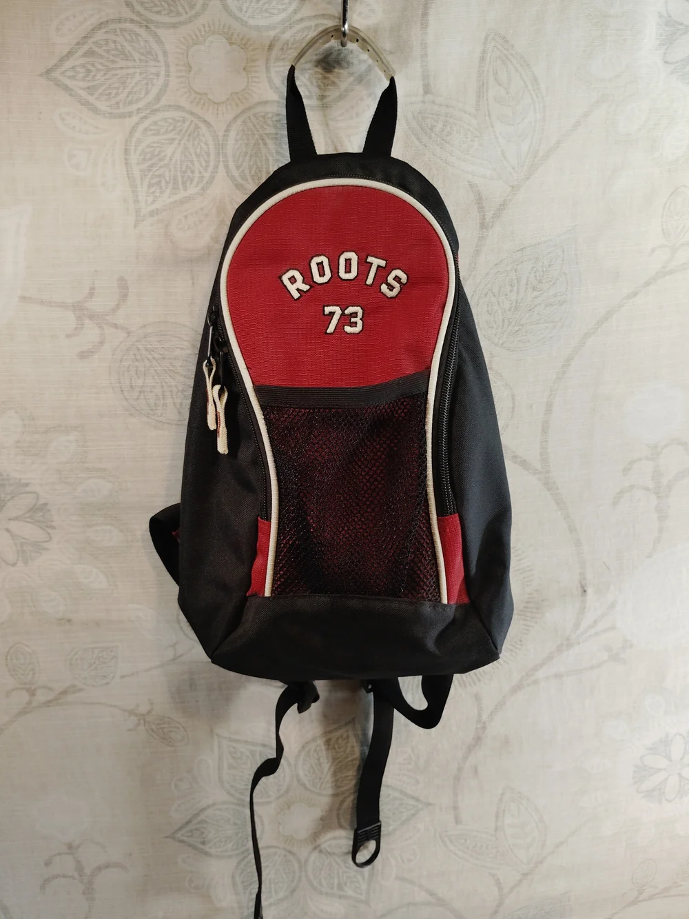 ROOTS Red & Black Backpack - 'Roots 73'